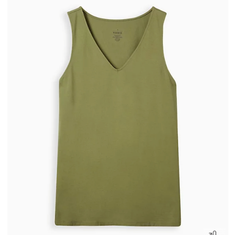 ✨NWT✨Torrid Deep V-neck Tank-Foxy Green